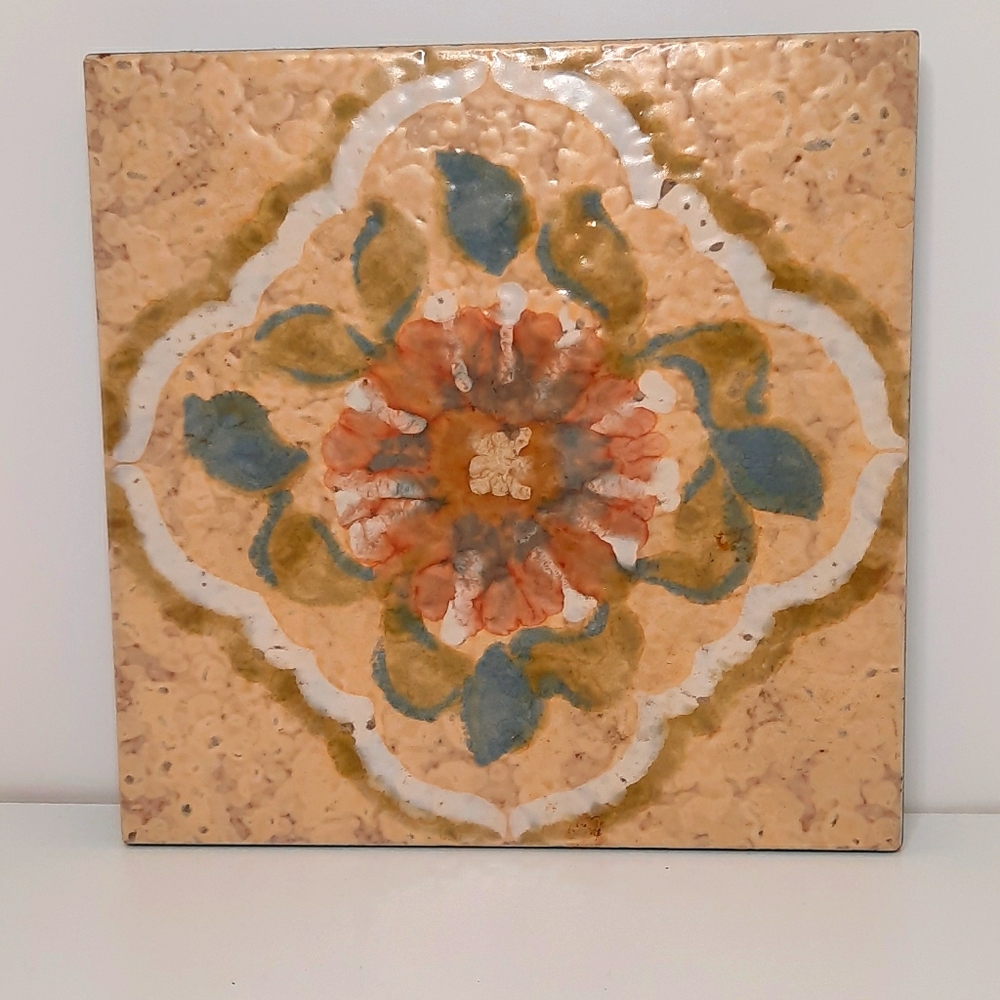 Vintage Tile Trivet| Terra Cotta| Made In Italy